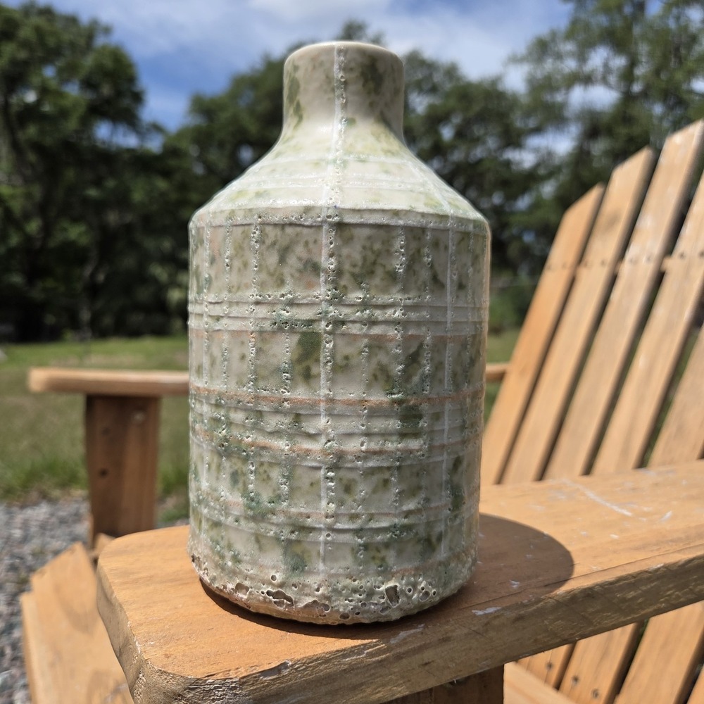 Riso Handmade Ceramic Porcelain Table Vase By Currey‎ & Company 7" Minimalist